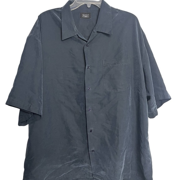 Haggar Other - Haggar Men’s Short Sleeve Button-Up Shirt 2XL Navy